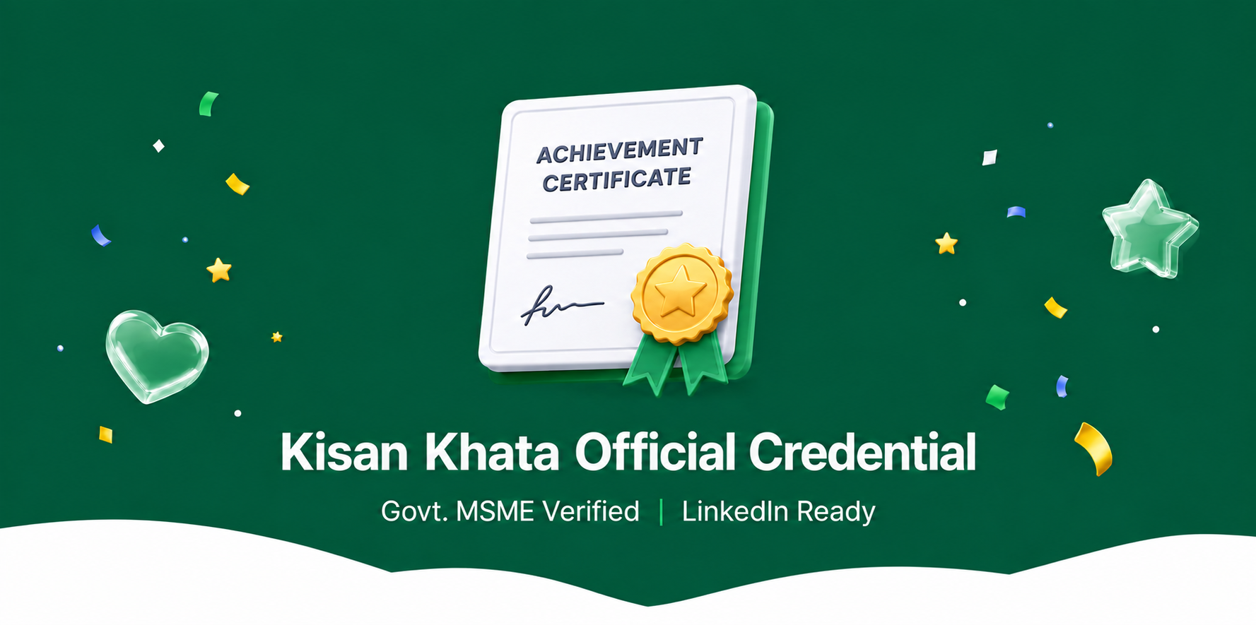 Kisan Khata Official Certificate Banner